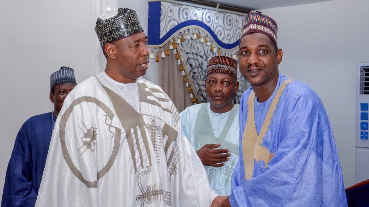 Image of the CMD, Prof. Ahmed Ahidjo with the Governor of Borno State