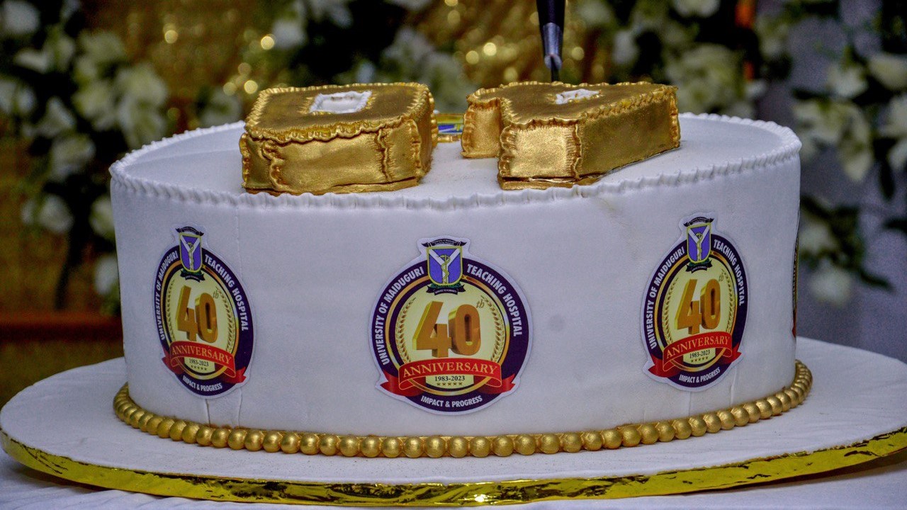 Image of a cake portraying the celebration of the hospital, UMTH on its 40th anniversary